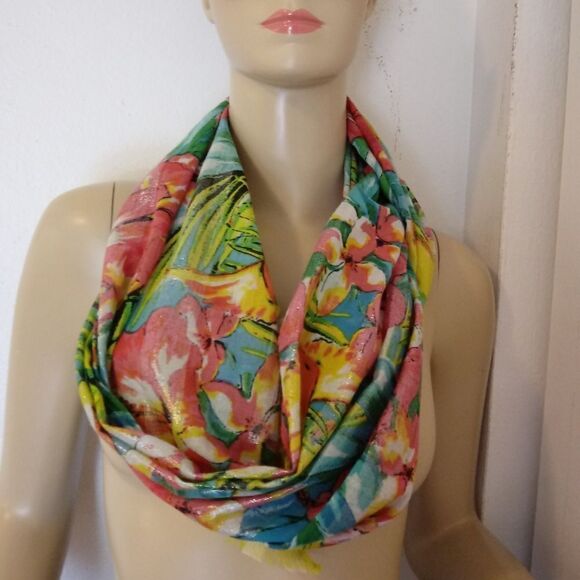 NEW Loft Multicolored Metallic Scarf - Picture 1 of 4